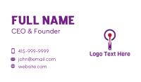 Purple Magnifying Pin Business Card