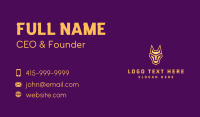 Golden Geometric Gaming Hound Business Card