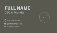 Business Brand Lettermark Business Card