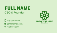 Green Shamrock Outline Business Card