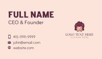 Woman Flower Head Business Card Design