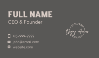 Casual Handwritten Emblem Business Card Image Preview