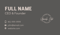 Casual Handwritten Emblem Business Card Image Preview