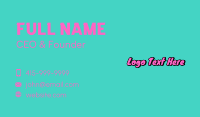 90s Pop Art Wordmark  Business Card Design