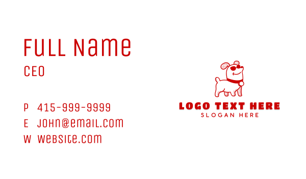 Cool Pet Dog Business Card Design Image Preview
