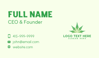 Organic Cannabis Leaf Business Card