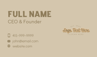 Retro Diner Wordmark Business Card