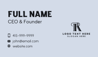 Classic Paralegal Firm Letter R Business Card Design