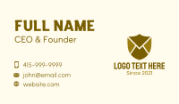 Mail Envelope Shield Business Card