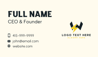 Electric Voltage Letter W Business Card