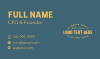 Grunge Masculine Wordmark Business Card