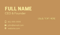 Yellow Brush Wordmark Business Card