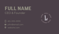 Gray Graffiti Lettermark Business Card