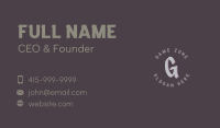 Gray Graffiti Lettermark Business Card
