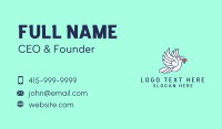 Flying White Dove Cartoon Business Card