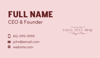 Elegant Aesthetic Wordmark Business Card