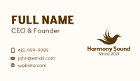 Flying Finch Silhouette Business Card