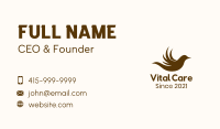 Flying Finch Silhouette Business Card