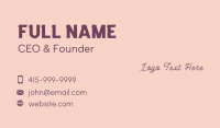 Feminine Cursive Wordmark Business Card Design