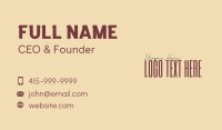 Brown Advisory Wordmark Business Card