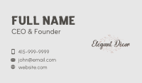 Elegant Botanical Flower Business Card Image Preview