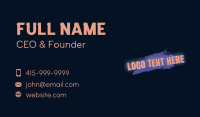 Paint Glow Wordmark Business Card Design