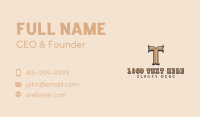 Antique Jewelry Boutique Letter T  Business Card