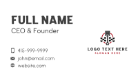 Mechanic Piston Racing Flag Business Card Design