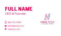 Creative Design Business Letter H Business Card