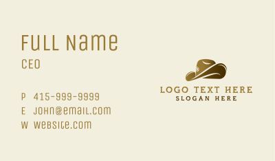 Western Sheriff Hat Business Card
