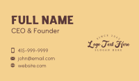 Vintage Cursive Business Business Card