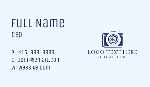 Camera Lens Photography Business Card Design