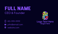 Colorful Shapes Number 8 Business Card Design