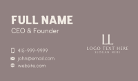 Beauty Brand Letter Business Card