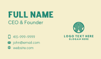 Green Abstract Person  Business Card