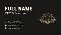 Premium Crest Ornament Business Card