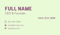 Cursive Luxury Wordmark Business Card