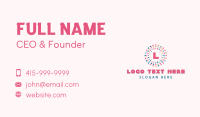 Festive Confetti Lettermark Business Card