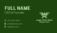 Military Star Wings  Business Card Design