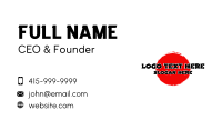 Asian Circle Wordmark Business Card Design