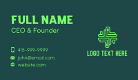 Green Organic Medical Cross Business Card