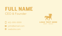 Fast Running Horse Business Card