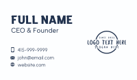 Blue Circle Business Business Card Design