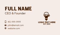 Brown Light Bulb Cafe  Business Card