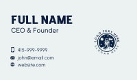 Moon Flag Astronaut Business Card