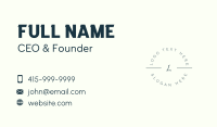 Cursive Stylish Lettermark Business Card