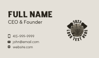 Axe Timber Woodworking Business Card Design