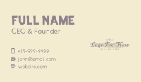 Floral Watercolor Wordmark  Business Card Design