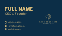 Gold Zodiac Leo Business Card Design