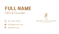 Feather Quill Writing Business Card